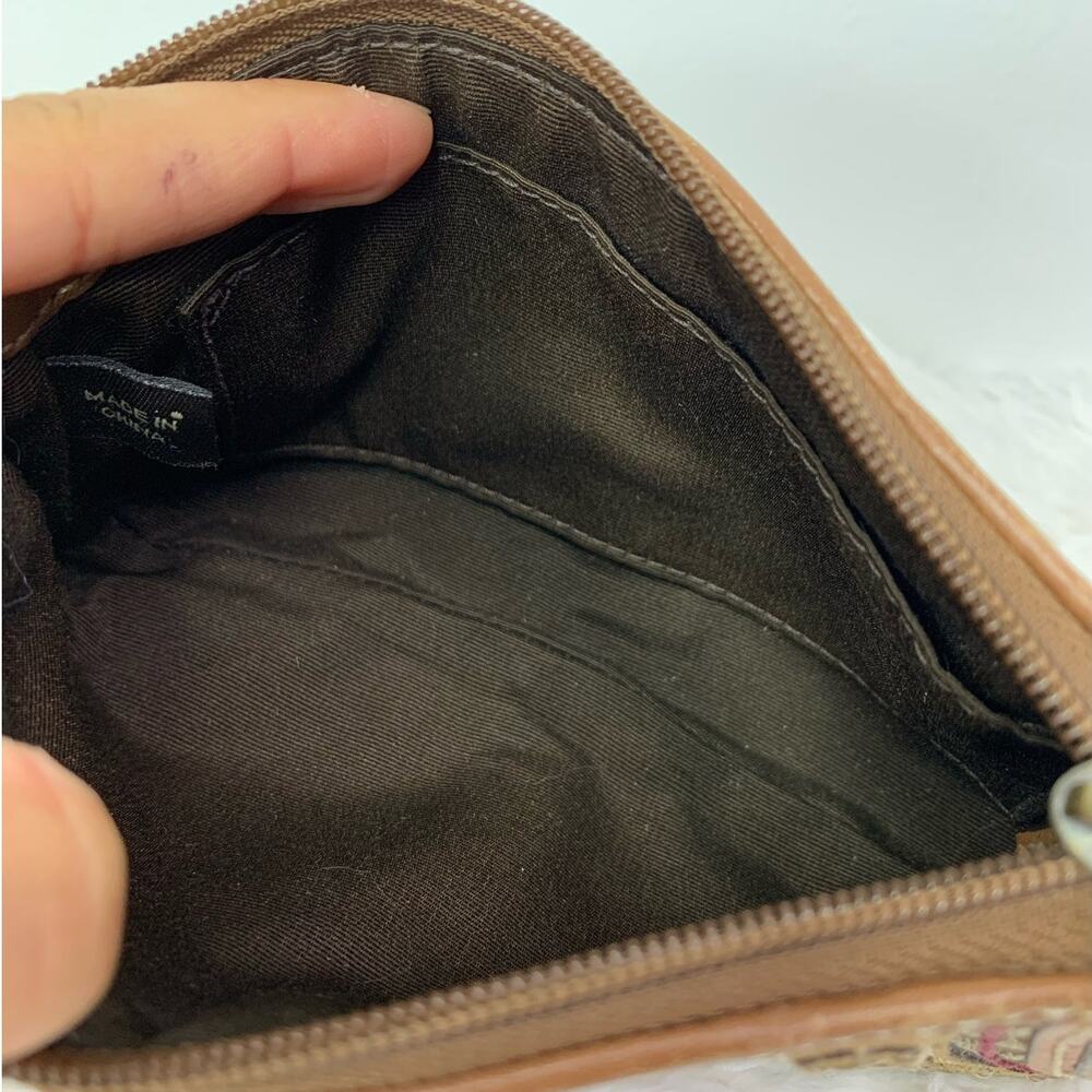 COACH Brown Signature Canvas Wristlet - Picture 8 of 10